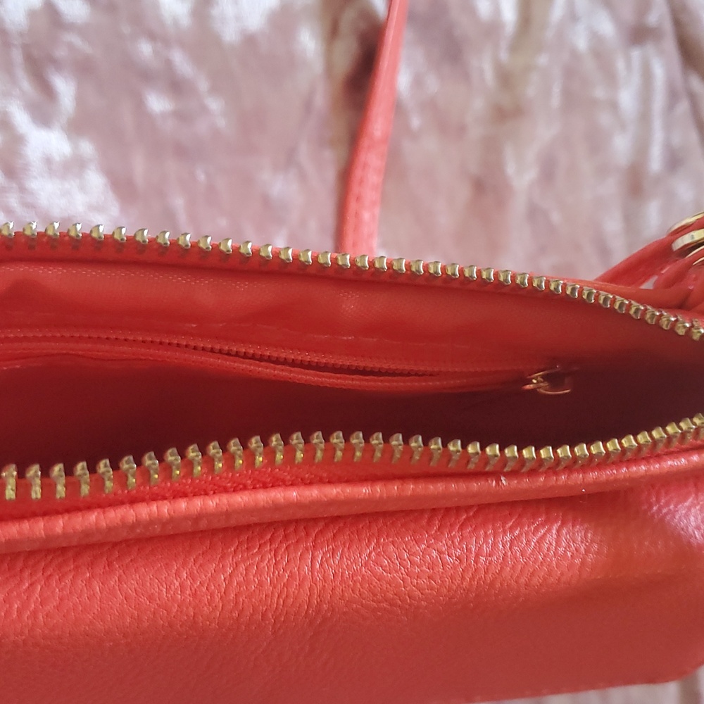 APT 9 PEACH WALLET PURSE CROSSBODY BAG FAUX LEATHER SAFE KEEPER RFID Blocking - Picture 4 of 5